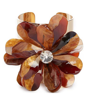 Brown Flower Cuff Bracelet - Reed House of Jewels Brown Flower Cuff Bracelet - Reed House of Jewels