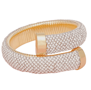 Rhinestone Crusted Wrap Gold Cuff - Reed House of Jewels Rhinestone Crusted Wrap Gold Cuff - Reed House of Jewels