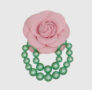 Pink Flower and Pearls Brooch Pin - Reed House of Jewels Pink Flower and Pearls Brooch Pin - Reed House of Jewels