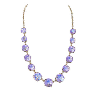Purple Round Crystal Necklace - Reed House of Jewels Purple Round Crystal Necklace - Reed House of Jewels