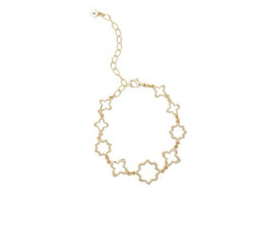 Gold Tone Motif Bracelet - Reed House of Jewels Gold Tone Motif Bracelet - Reed House of Jewels