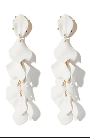 White Rose Petal Drop Earrings - Reed House of Jewels White Rose Petal Drop Earrings - Reed House of Jewels