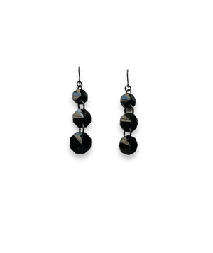 Jet Black Bead Drop Earrings - Reed House of Jewels Jet Black Bead Drop Earrings - Reed House of Jewels