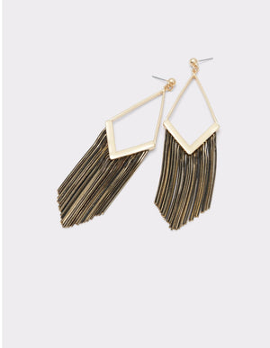 Black and Gold Tassel Earrings - Reed House of Jewels Black and Gold Tassel Earrings - Reed House of Jewels
