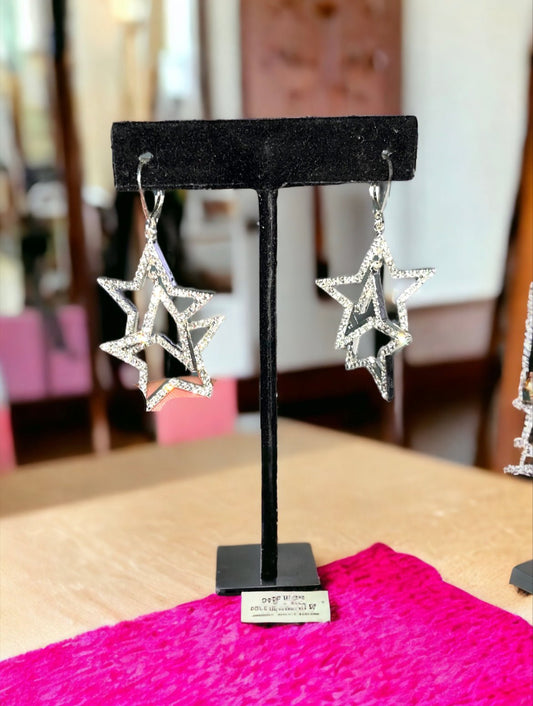 Double Star Crystal Earrings - Reed House of Jewels
