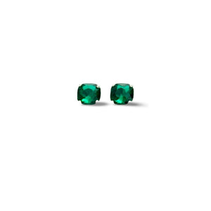 Large Emerald Crystal Square Stud Earrings - Reed House of Jewels Large Emerald Crystal Square Stud Earrings - Reed House of Jewels