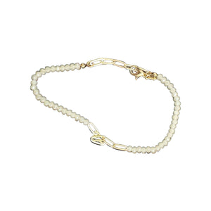 Natural Crystal and Gold Tone Anklet - Reed House of Jewels Natural Crystal and Gold Tone Anklet - Reed House of Jewels
