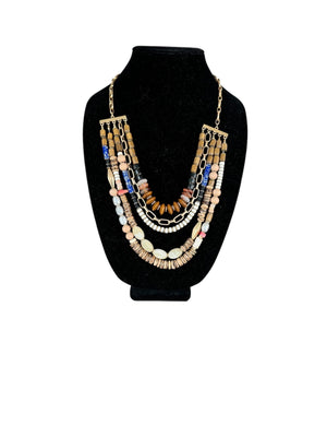 Multi Layer Natural Stone and Bead Necklace - Reed House of Jewels Multi Layer Natural Stone and Bead Necklace - Reed House of Jewels