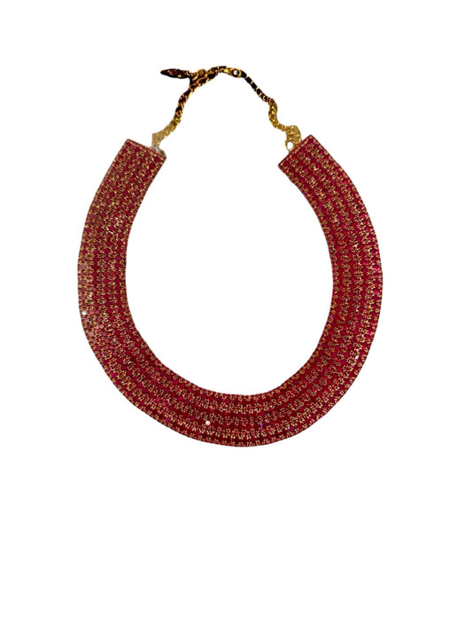 Red Crystal Collar Necklace - Reed House of Jewels
