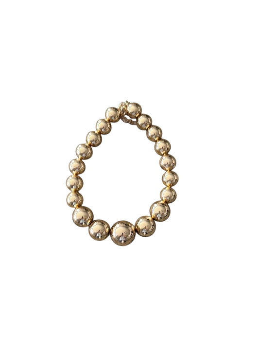 Large Gold Bead Statement Short Collar Necklace - Reed House of Jewels