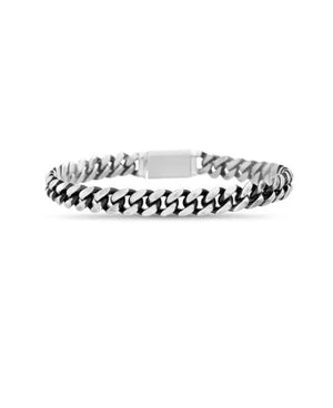 9” Men's Stainless Steel Two - Tone Cuban Chain Bracelet - Reed House of Jewels 9” Men's Stainless Steel Two - Tone Cuban Chain Bracelet - Reed House of Jewels