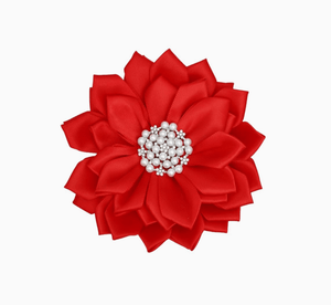 Red Flower Pearl Lapel Brooch - Reed House of Jewels Red Flower Pearl Lapel Brooch - Reed House of Jewels