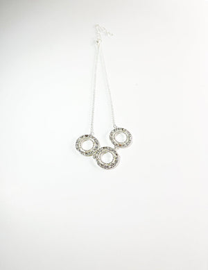 Silver Tone 16" Crystal Pavé Frontal Necklace - Reed House of Jewels Silver Tone 16" Crystal Pavé Frontal Necklace - Reed House of Jewels