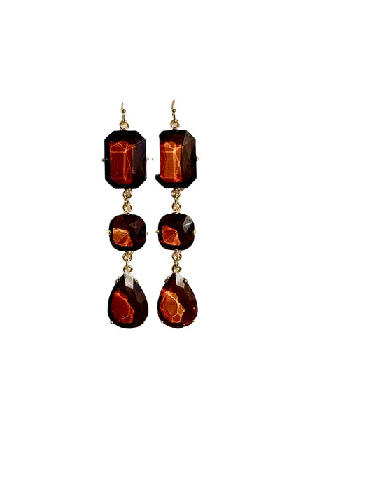 Topaz Three Tier Drop Earrings - Reed House of Jewels