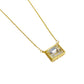 Clear Crystal Square Pendant Necklace: - Reed House of Jewels