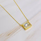 Clear Crystal Square Pendant Necklace: - Reed House of Jewels