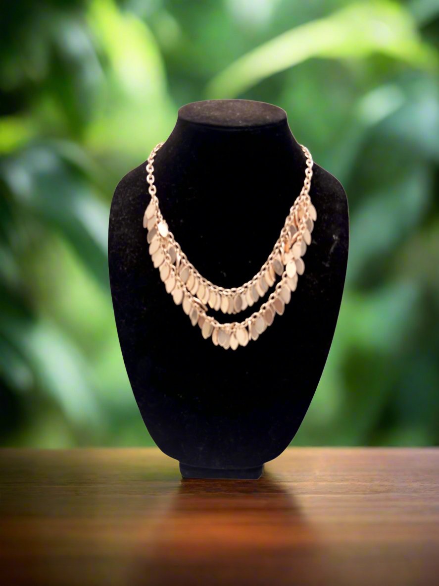 Rose Gold Leaves Layer Necklace - Reed House of Jewels