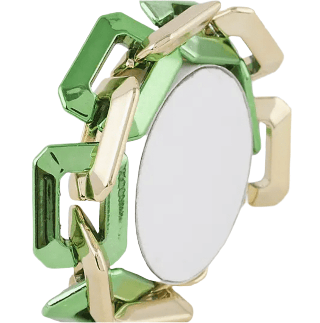 Two Toned Link Chain Bracelet - Green - Reed House of Jewels