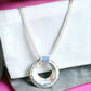 Silver Mesh Chain with Hammered Pendant Necklace - Reed House of Jewels