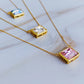 Blue Square Pendant Necklace - Reed House of Jewels