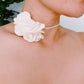 Cream Chiffon Petals Rosette Tie Necklace - Reed House of Jewels