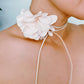 Cream Chiffon Petals Rosette Tie Necklace - Reed House of Jewels