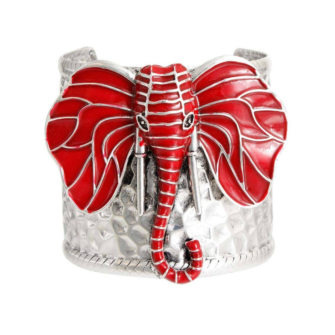Red Elephant Head Cuff - Reed House of Jewels