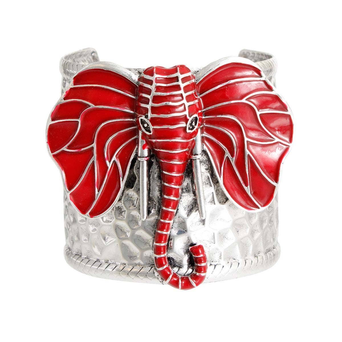 Red Elephant Head Cuff - Reed House of Jewels