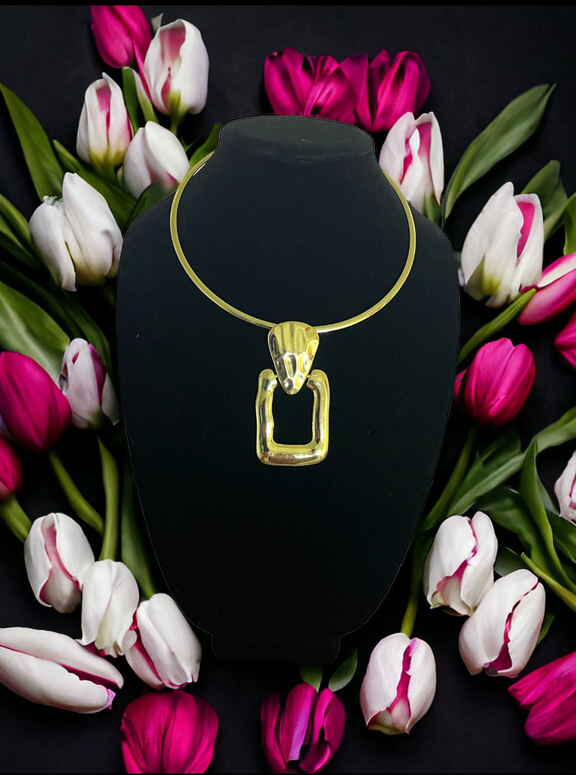 Rectangle Pendant Choker Necklace - Reed House of Jewels
