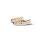 Cubic Zirconia and Gold Tone Oval Hoop Earrings - Reed House of Jewels