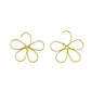 Gold Flower Wire Earrings - Reed House of Jewels