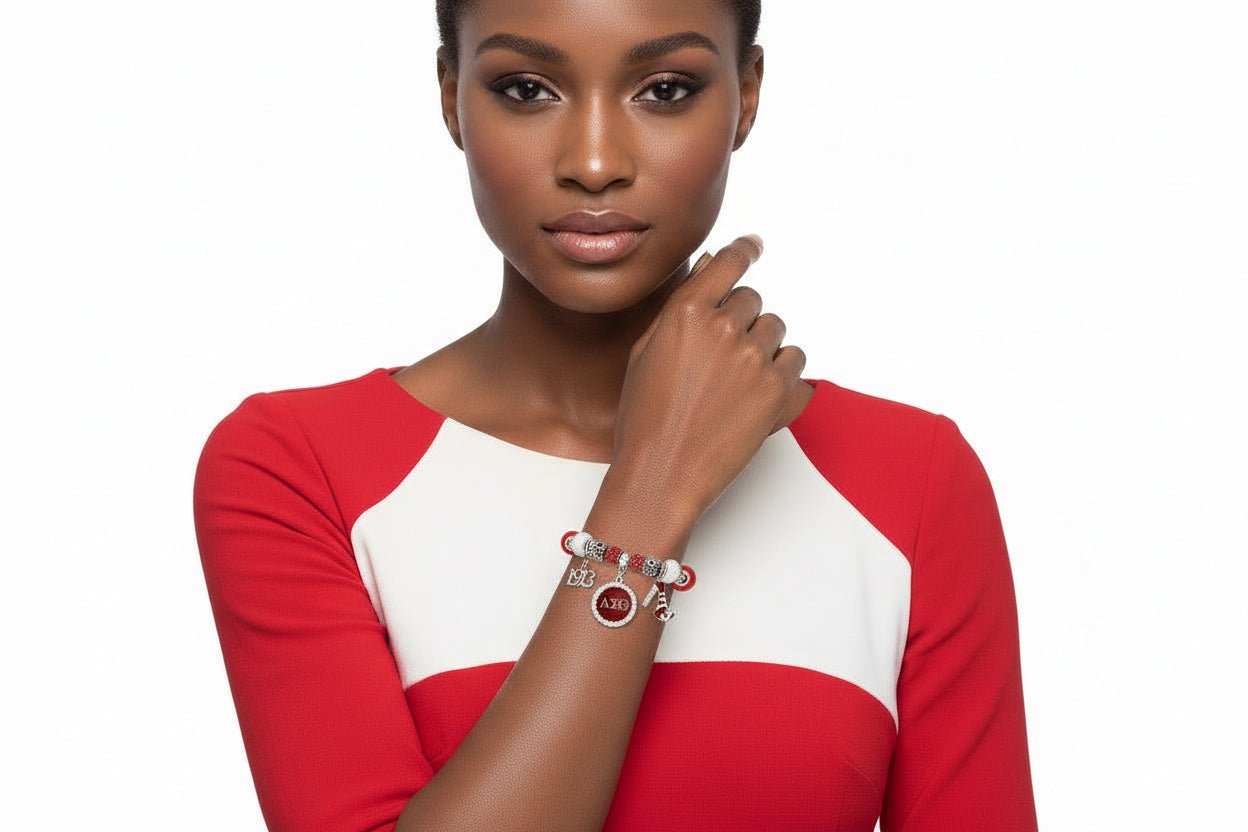 DST Snake Chain Triple Charm Bead Bracelet - Reed House of Jewels