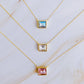 Blue Square Pendant Necklace - Reed House of Jewels