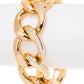 Oversized Cuban Link Gold Tone Bracelet - Reed House of Jewels