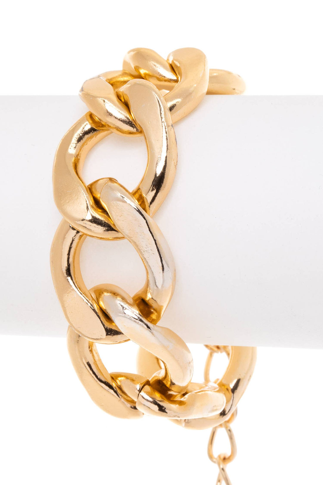 Oversized Cuban Link Gold Tone Bracelet - Reed House of Jewels