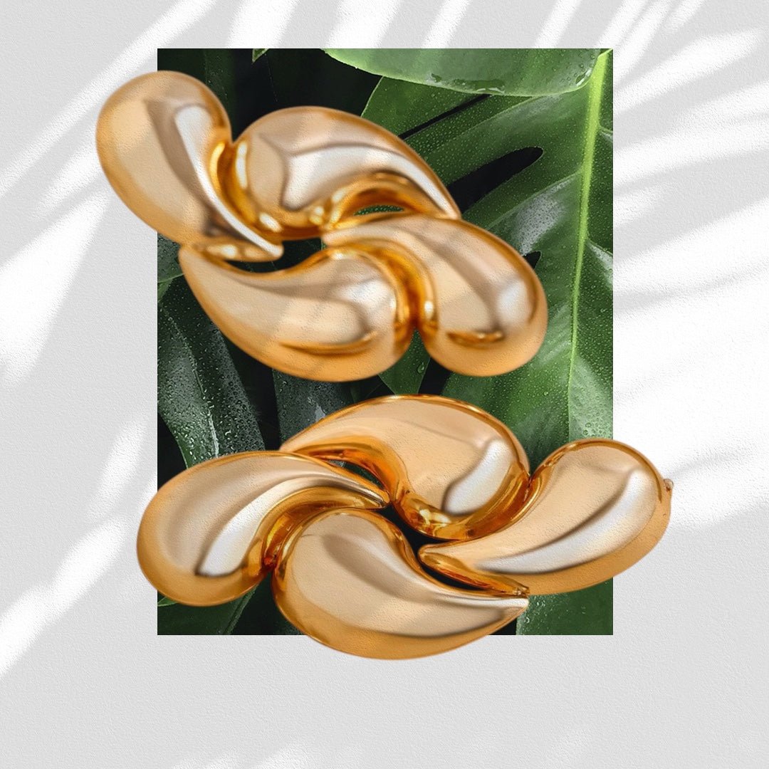 Gold Tone Water Drop Earrings - Reed House of Jewels