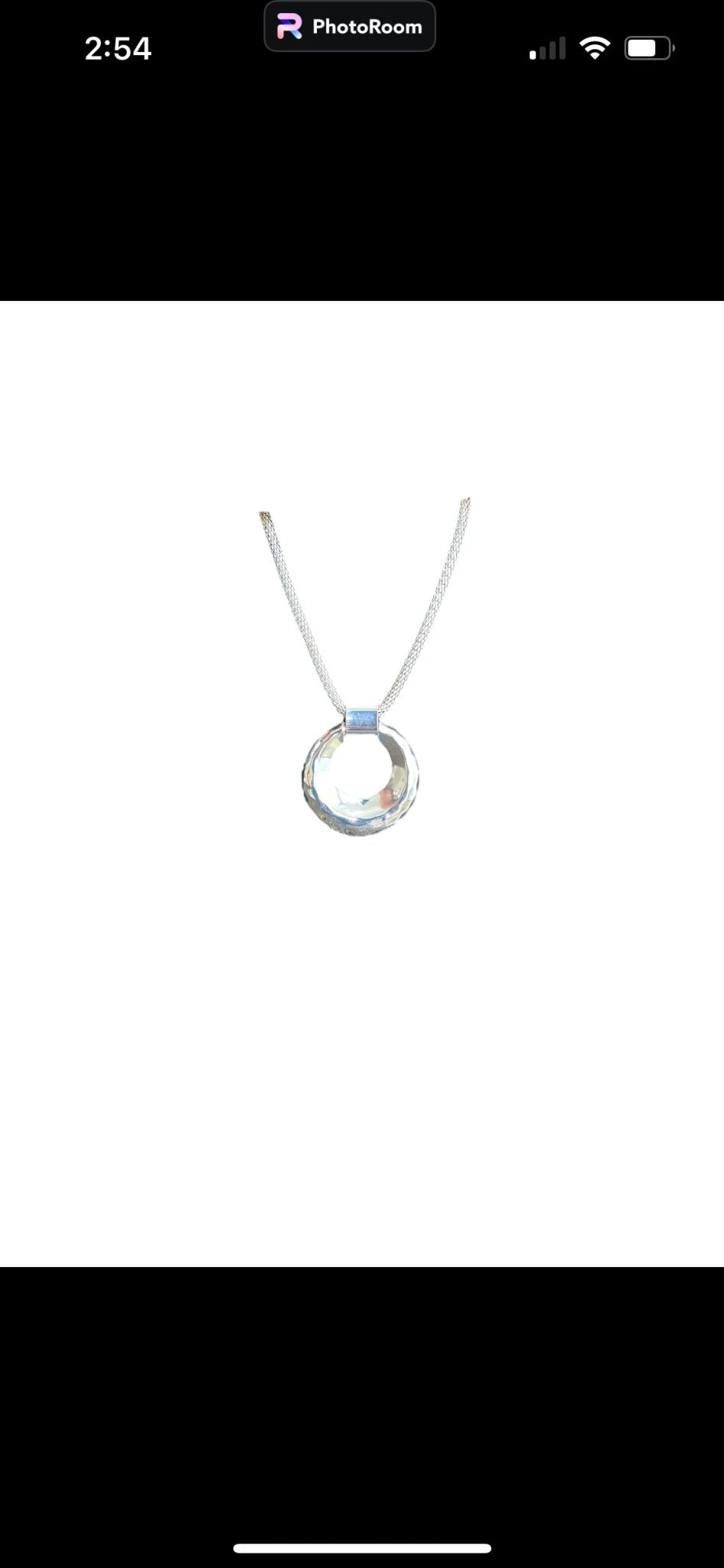 Silver Mesh Chain with Hammered Pendant Necklace - Reed House of Jewels