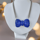 Chunky Blue Bow Necklace - Reed House of Jewels