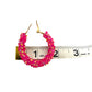 Hot Pink Beaded Hoops - Reed House of Jewels