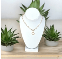 Crystal Motif Clover Pendant Necklace - Reed House of Jewels
