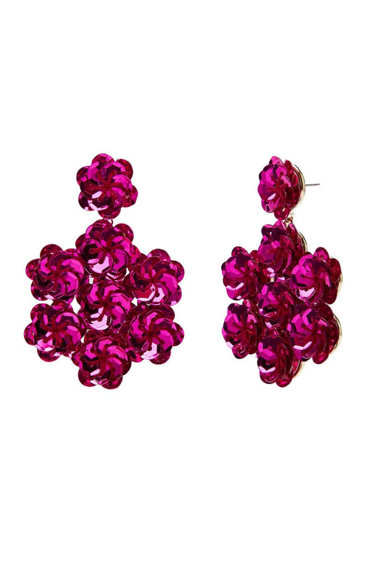 Pink Sequins Drop Earrings - Reed House of Jewels