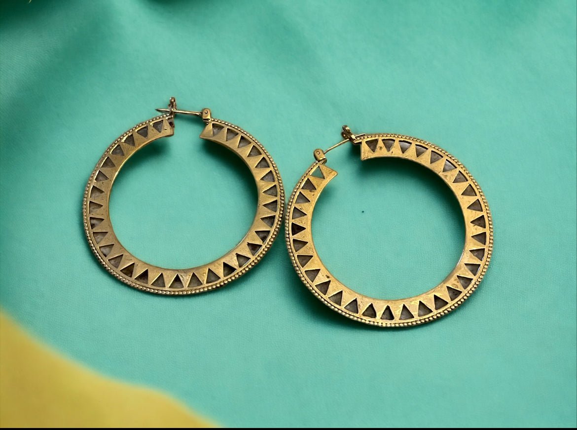 Shole Brass Earrings - Reed House of Jewels