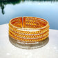 Gold Tone and Crystal 8" Expandable Bracelet - Reed House of Jewels
