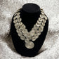 Champagne Silver Disc Link Statement Necklace - Reed House of Jewels