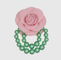 Pink Flower and Pearls Brooch Pin - Reed House of Jewels