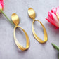 Gold Tone Rugby Clip - on Earrings - Reed House of Jewels