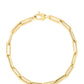 7" Gold Tone Paperclip Bracelet - Reed House of Jewels