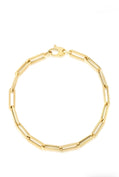 7" Gold Tone Paperclip Bracelet - Reed House of Jewels