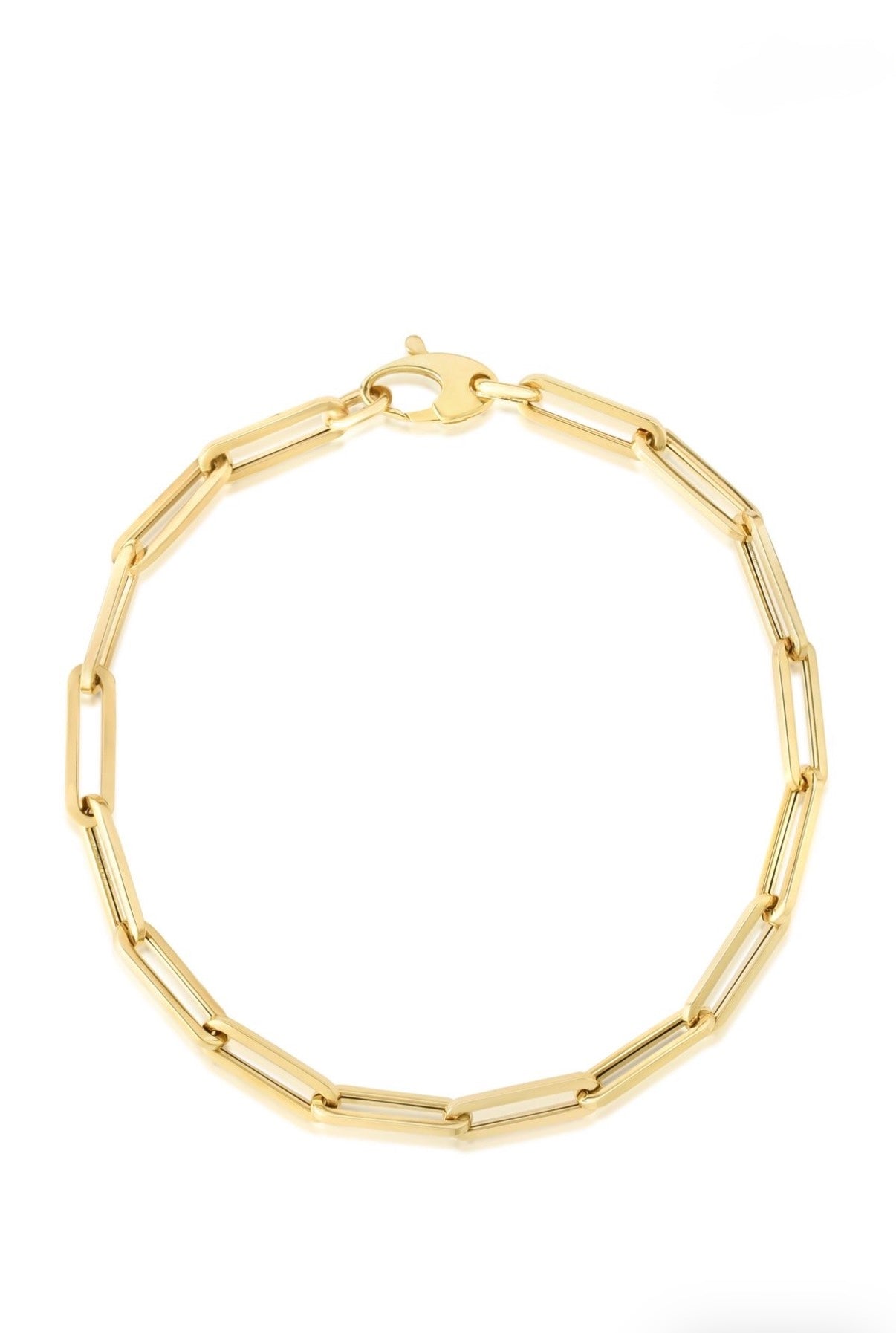 7" Gold Tone Paperclip Bracelet - Reed House of Jewels