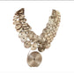 Champagne Silver Disc Link Statement Necklace - Reed House of Jewels